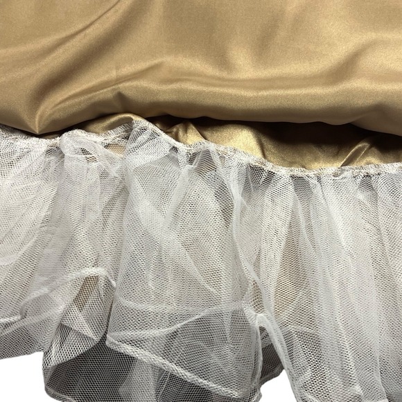 Masquerade Mini Dress‎ 7/8 Taupe Gold Glitter Sleeveless Shimmering Embellished - Picture 11 of 15